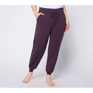 Anybody Women's Plus Sz Pants 1X Cozy Knit Jogger Purple